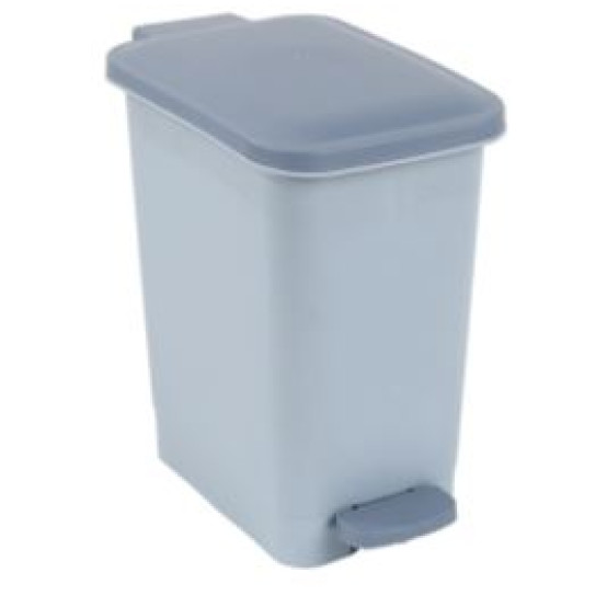 Ведро пластиковое для мусора 10 л с педалью синий Baizheng (1/16)