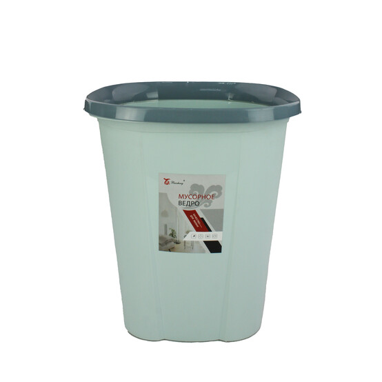 Ведро пластиковое для мусора  11 л без крышки мятный BZ-0892 Baizheng (1/60)