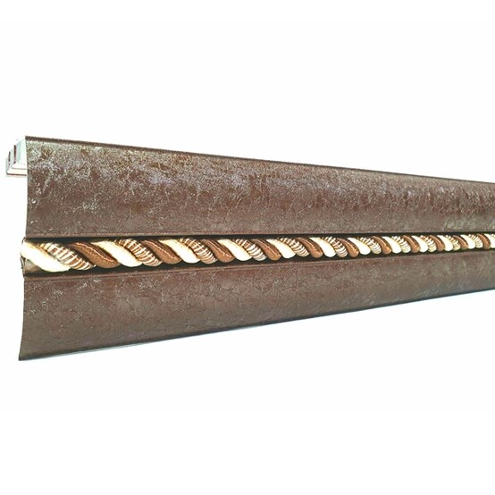 Карниз алюминиевый 3-рядный АЛ-406 3,5м Кожа коричневый шнур Карниз-Сервис