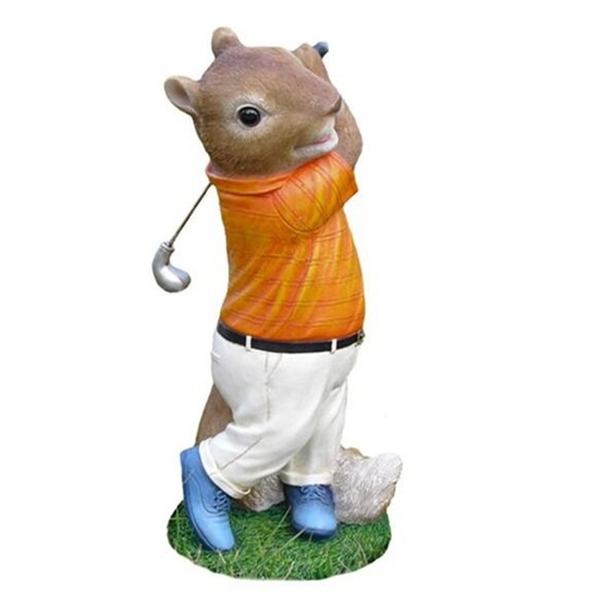 Фигура садовая Мышь гольфист полистоун, 28см