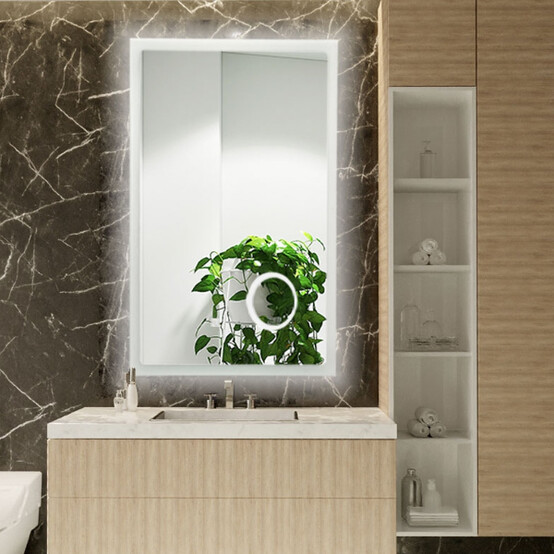 Зеркало 50*70 см с LED подсветкой в ванную комнату BZ-BS-FLED01 (Bay) (8)