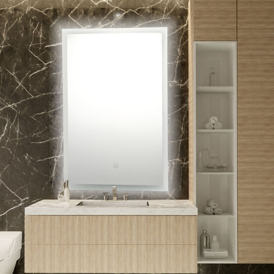 Зеркало 50*70 см с LED подсветкой в ванную комнату BZ-BS-FLED01-1 (Bay) (8)
