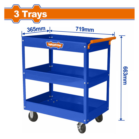 Тележка инструментальная 719х365х663 мм WADFOW WCS1A13