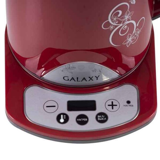 Чайник электрический GL-0340 Galaxy металлический красный1,5л, 1800Вт