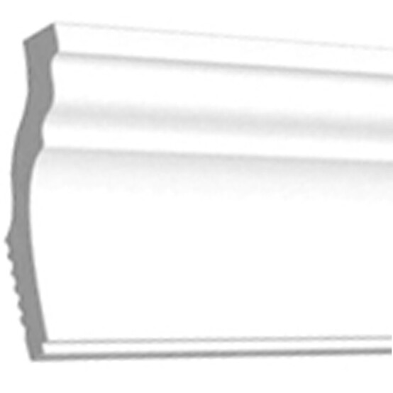 Плинтус экструзионный R65 белый 2,0м 30х60мм Флекс