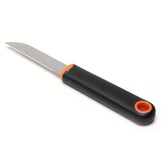 Нож нерж сталь 21*1,5*2 см пласт ручка черно-оранжевый Baizheng (1/144)