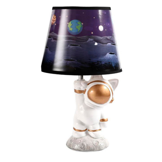 Лампа настольная электрическая 10*10*34,5 см Космонавт бело-золотой BZ-01764 Baizheng (1/120)