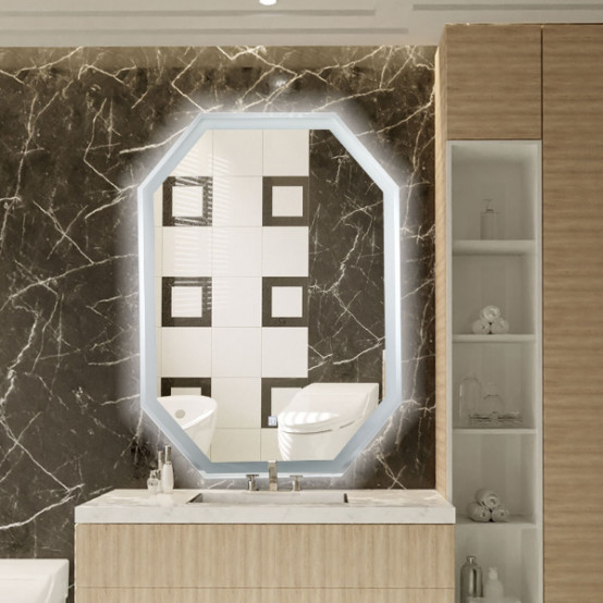 Зеркало 60*80 см с LED-подсветкой в ванную комнату фигурное BZ-BS-LED009 (Bay) (6)