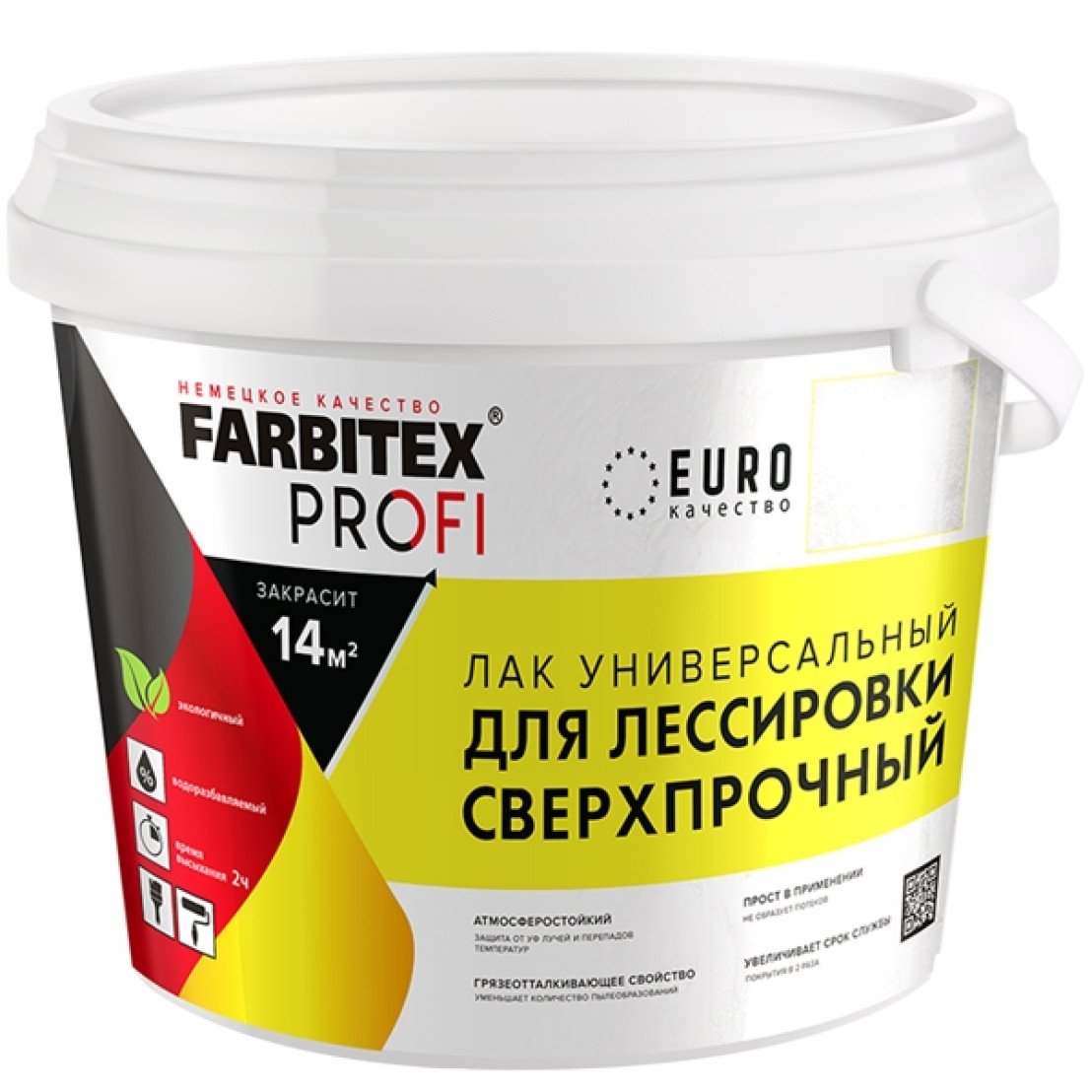 Лак акриловый с эффектом мокрого камня FARBITEX профи, 0,9л