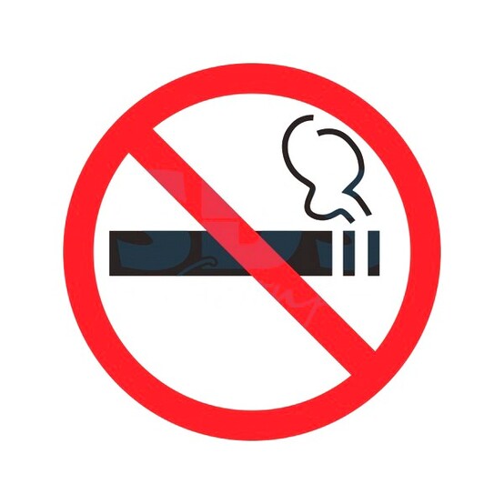 Наклейка курить запрещено 200х200