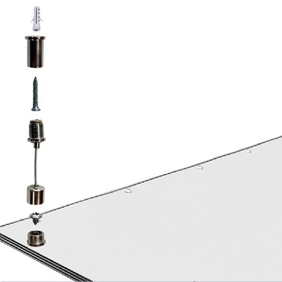 Монтажный комплект (для подвесного монтажа, тросы 1,5 м) для ультратонких панелей, Народный (100)