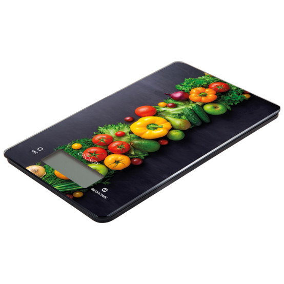 Весы кухонные электронные стекло 5 кг 13,3*20,8 см дисплей Овощи на черном EN-423 Energy (1/12)