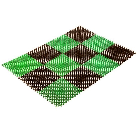 Щетинистое покрытие модульное 42*56см из 12-ти сегментов зелено-коричневый