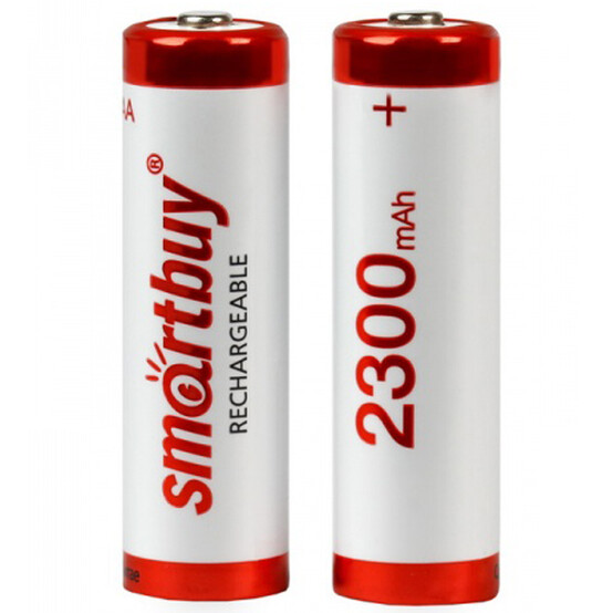 Батарейка AA Пальчиковая 1,5V NiMh аккумуляторная 2300mAh Smartbuy (блистер 2шт) (2/24/240)