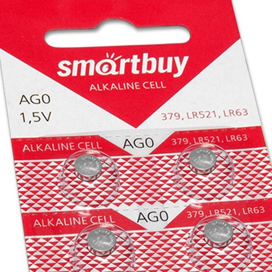 Батарейка таблетка AG0-10B Smartbuy