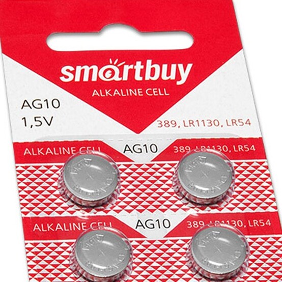 Батарейка таблетка AG10-10B Smartbuy