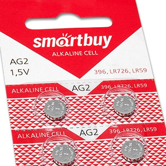 Батарейка таблетка AG2-10B Smartbuy