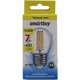 *Лампа светодиодная Е27  7Вт 3000К FIL G45 (10/100) Smartbuy
