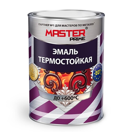 Эмаль термостойкая 0,4 серебро (до+600) MASTER PRAME