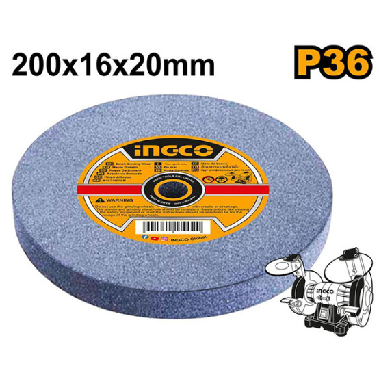 Круг шлифовальный INGCO 200*16*20 мм P36 AGW2008016 станок