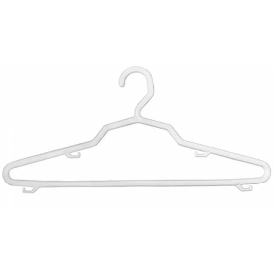 Вешалка пластиковая для одежды  42,5*1*18 см универсальная белый Эко Альт-Пласт