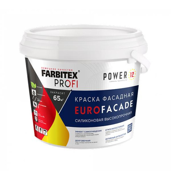 Краска фасадная силиконовая самоочищающая высокопрочная база А 6кг/4л(4)EuroFacade FARBITEX ПРОФИ