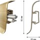 Плинтус напольный с кабель-каналом Rico №87 Дуб Тайский 52мм*2,5м