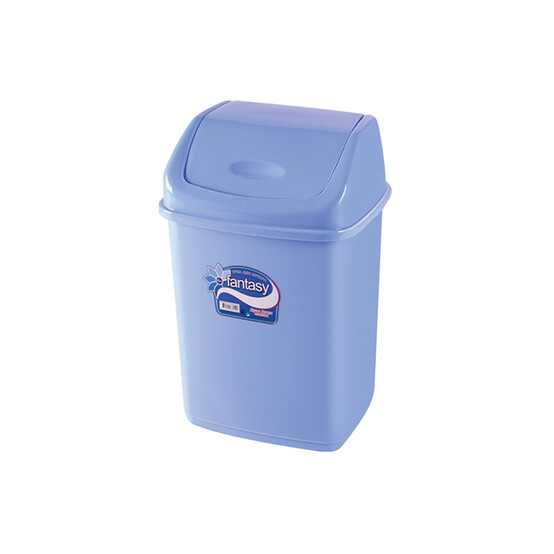 Ведро пластиковое для мусора 10 л 235*190*360 мм подвижная крышка голубой Фантазия Ddstyle (1/24)