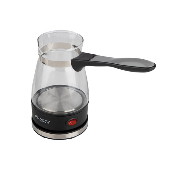 Кофеварка-турка электрическая стекло 600 Вт 0,4 л термостойкая черный EN-297 Energy (1/12)