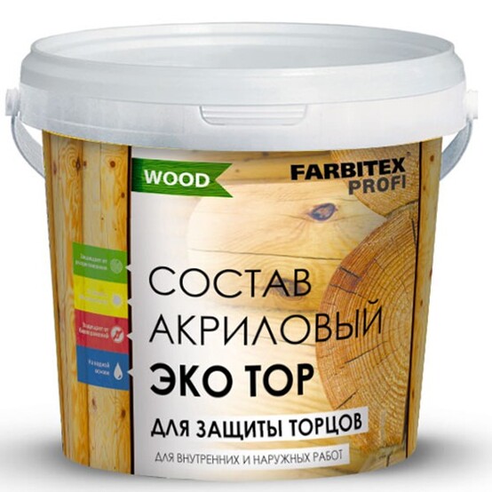 Состав для древесины ЭКО ТОР Farbitex Profi Wood защита торцов 5л