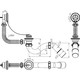Сифон для ванны 1 1/2х40 с выпуском и переливом, мет.реш, с перех трубой 45° 40/50 Aquant (30)