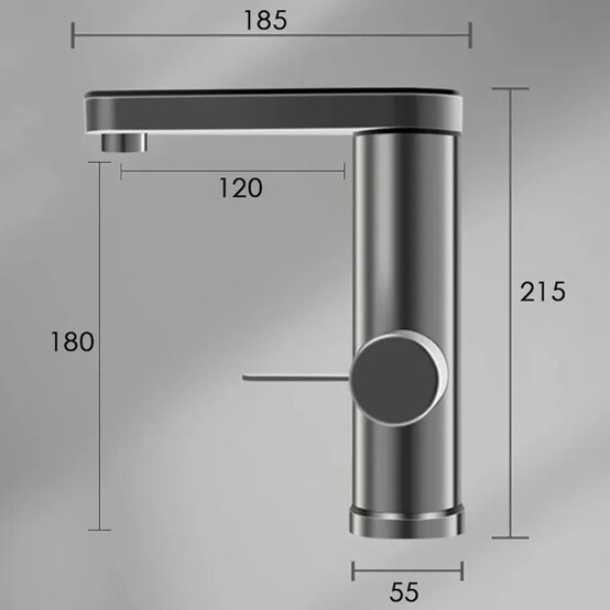 Водонагреватель DIKALAN D8120 проточный, 3300Вт, LED, сенсорн упр, литой корпус, матовый сатин (10)