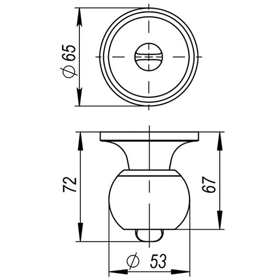 Ручка защелка 6082 PB-Р (золото) без/фик.