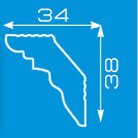 Плинтус инжекционный 13024 1,3м 34х38мм (угол В1324) Формат