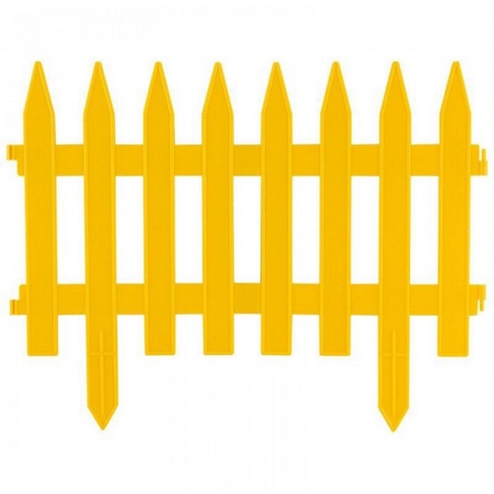 Забор декоративный "GOTIKA" желтый (4 секции) (9)