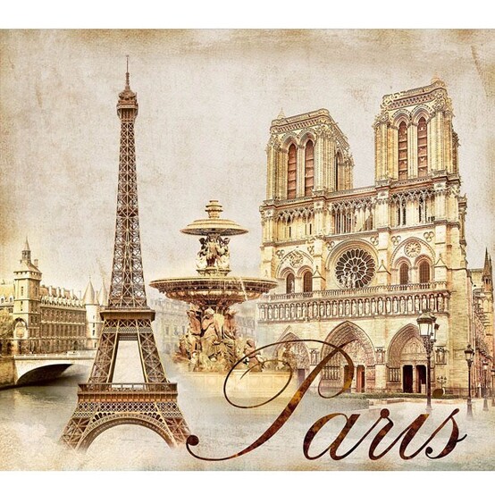 Фотообои бумажные Жемчужины Парижа 12 листов 294х260 в тубе