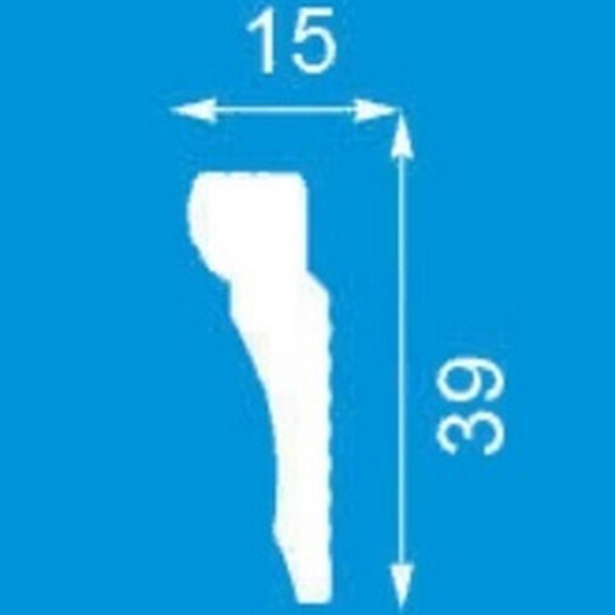 Плинтус инжекционный 205060 2,0м 15х39мм (угол В2060) Формат
