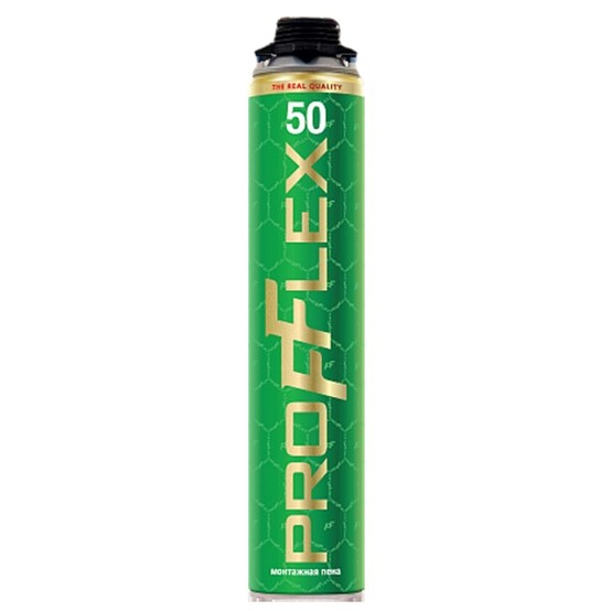 Пена монтажная профессиональная Pro Green 50л 770г 750мл Profflex