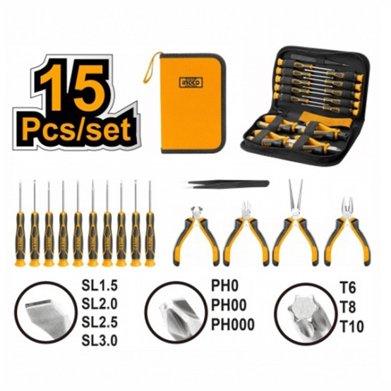 Набор прецинзионного инструмента 15 пре INGCO HKTTS0151