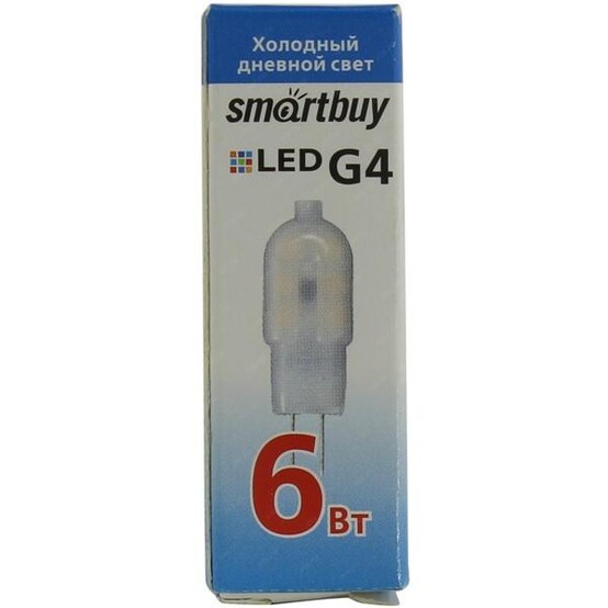 Лампа светодиодная G4  6Вт 6400К 220V (10/100) Smartbuy