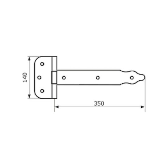 *Петля стрела ПС-350 черный (10) D