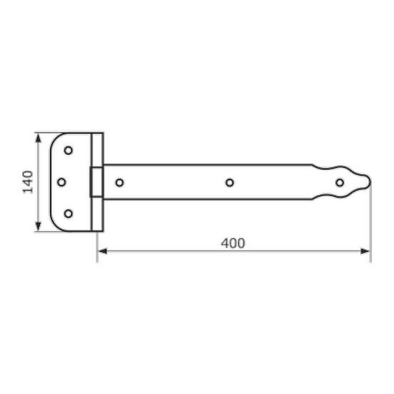 *Петля стрела ПС-400 золото (10) D