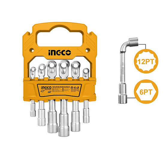 Набор ключей INGCO INDUSTRIAL Г-образные торцевые 6 пред. 7-14 мм