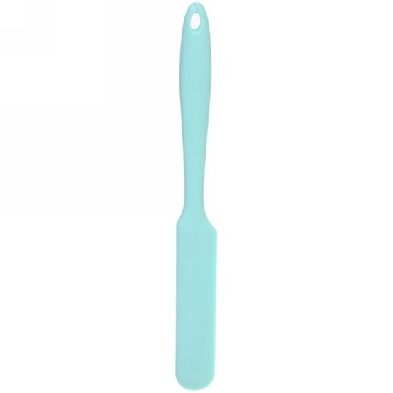 Лопатка силикон 24,5 см узкая силикон ручка голубой Macarons Селфи (1/30)