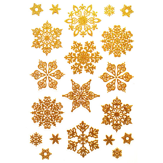NO 1002 Декоретто Золотистые снежинки