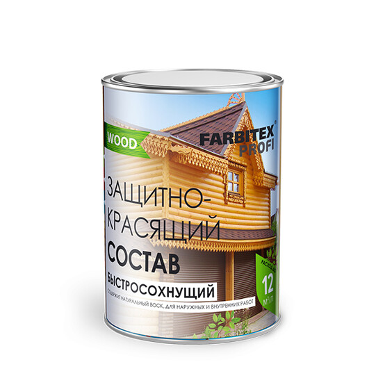 Состав з-кр  быстрос  Белый 9л  (1) FARBITEX ПРОФИ  WOOD