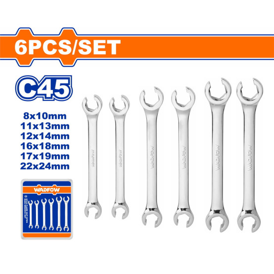 Набор разрезных ключей 6 шт WADFOW WDS2406