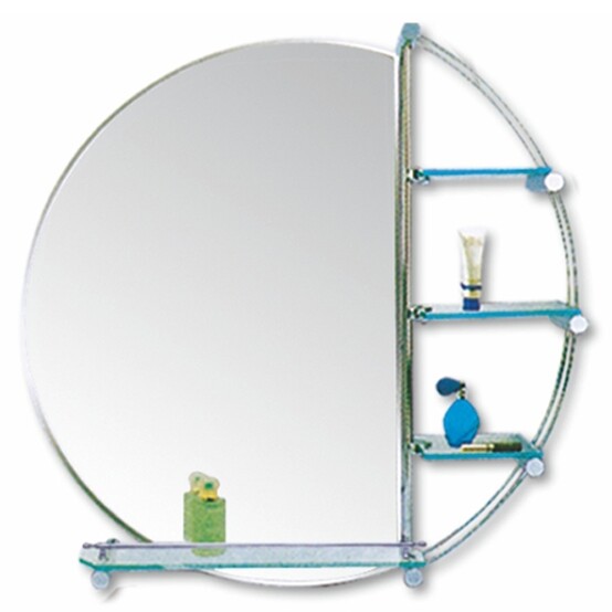 Зеркало Accoona 800*800 круглое с полочками А601-1 (10)