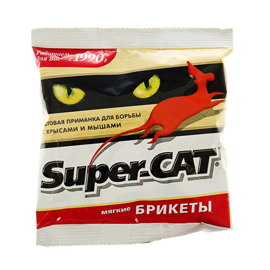 Средство против грызунов (брикет мягкий) Super-CAT  100гр (50)