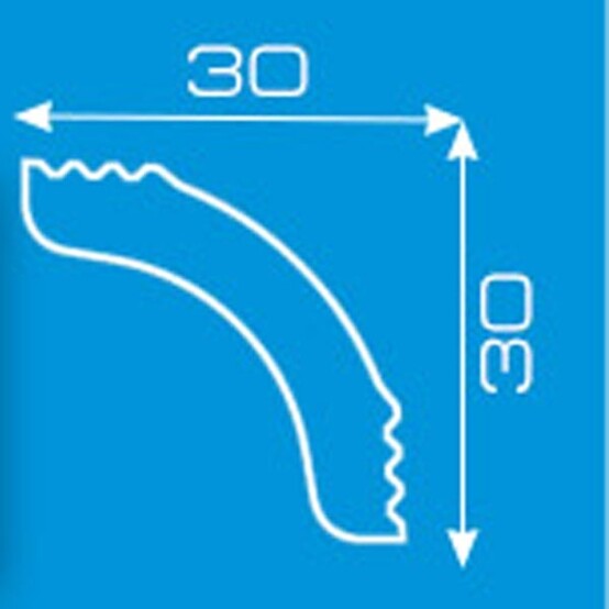 Плинтус экструзионный 04507Е 2,0м 30х30мм (угол 7Е) Формат